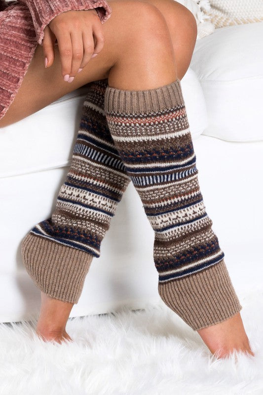 SHORT FAIRISLE LEGWARMERS