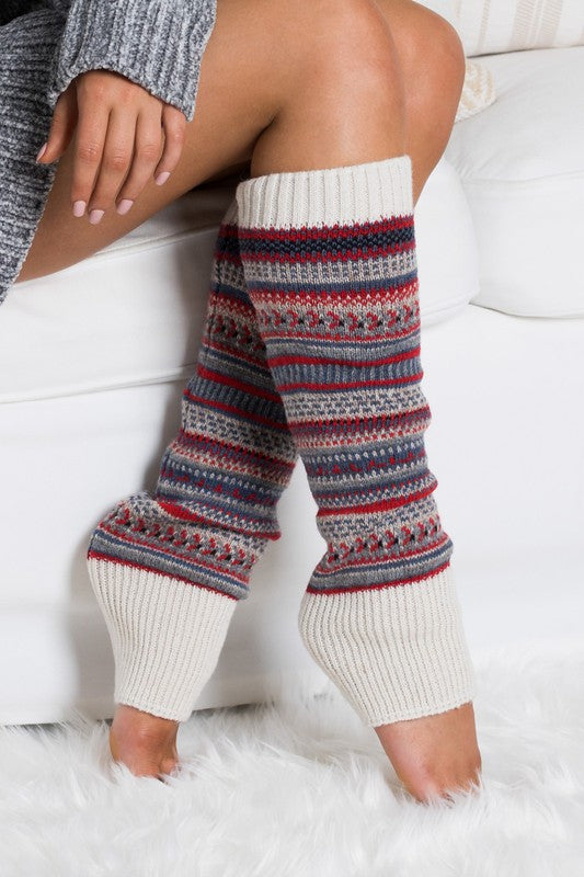 SHORT FAIRISLE LEGWARMERS