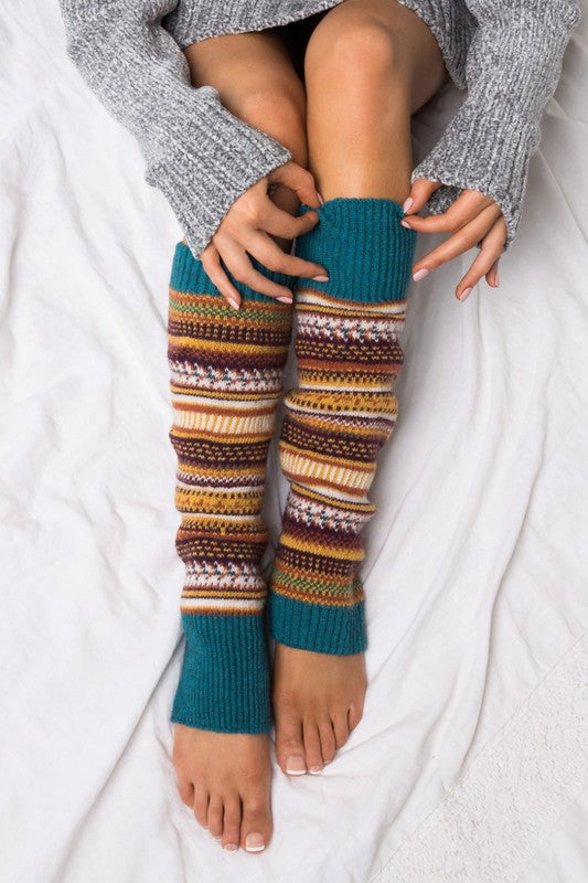 SHORT FAIRISLE LEGWARMERS