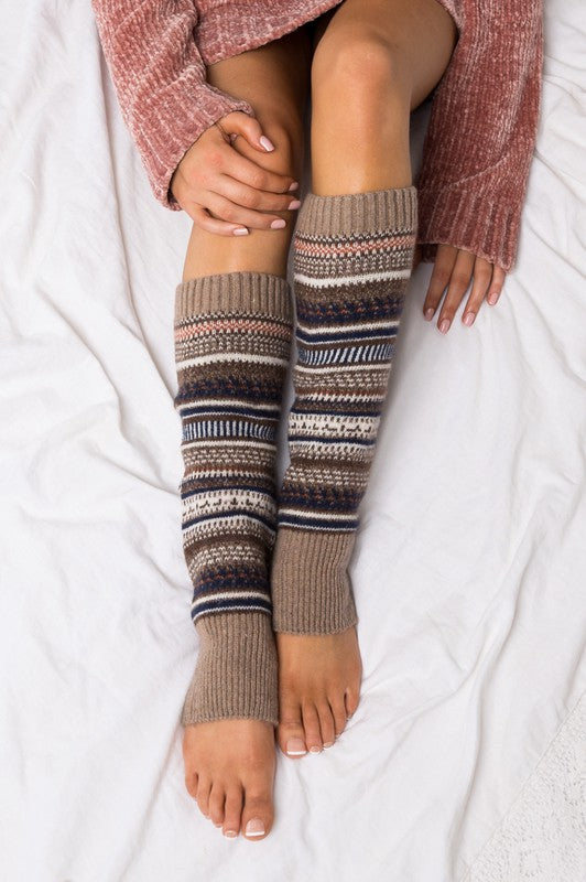 SHORT FAIRISLE LEGWARMERS