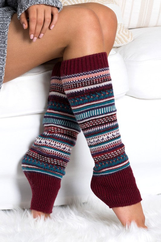 SHORT FAIRISLE LEGWARMERS