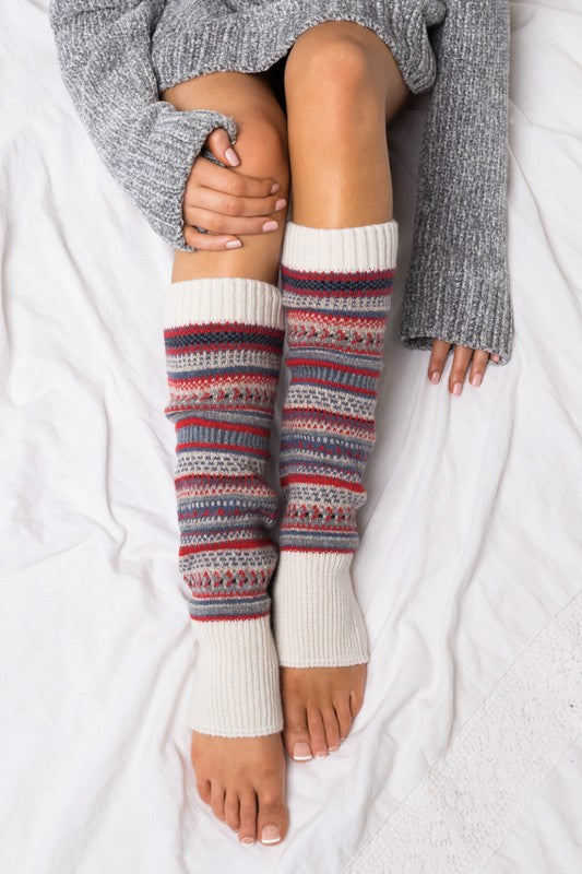 SHORT FAIRISLE LEGWARMERS