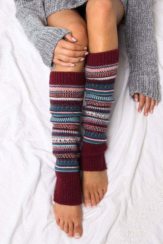 SHORT FAIRISLE LEGWARMERS