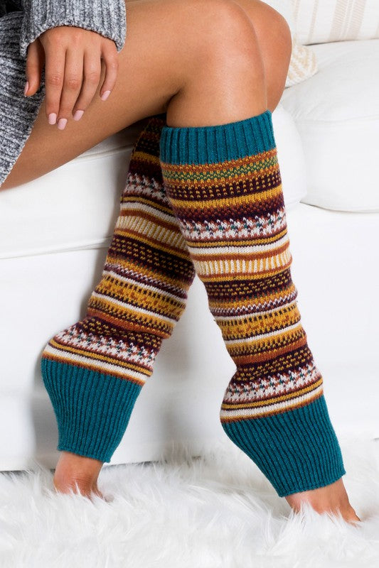 SHORT FAIRISLE LEGWARMERS