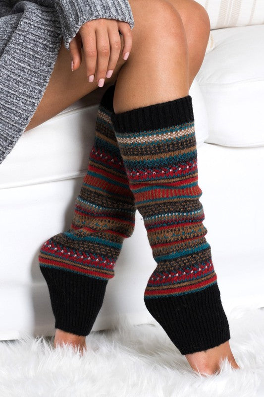 SHORT FAIRISLE LEGWARMERS