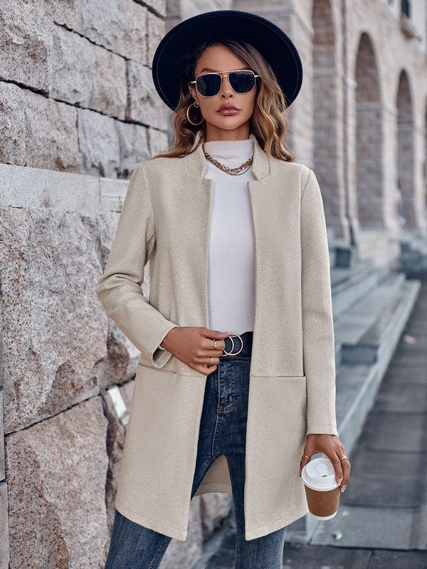 LONG OPEN FRONT BLAZER