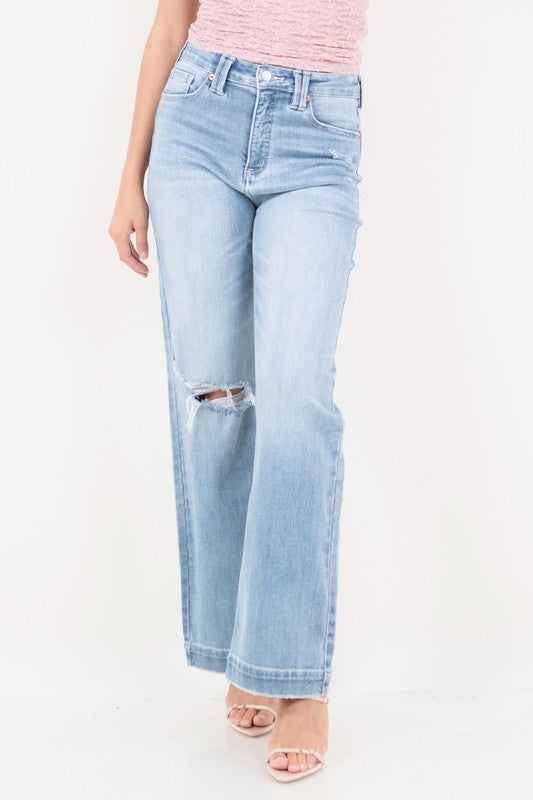 CORSET HIGH RISE MODERN WIDE DENIM PANTS